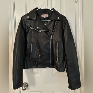 Black leather jacket
